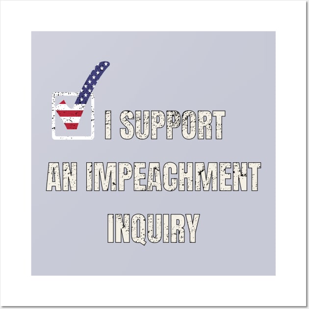 Trump Impeachment Funny Anti Trump Gifts Impeach Trump T-Shirt Wall Art by Saiddesigner